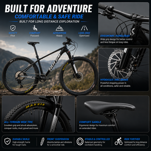 Bicicleta de Montaña de 27.5/29 Pulgadas, 12 <span class=keywords><strong>Velocidades</strong></span>, Frenos de Disco Hidráulicos, Neumáticos Maxxis 29x2.1, Manillar Integrado de Carbono, OEM - Product Image 3