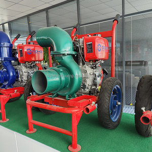 195F 12HP мини портативный с воздушным охлаждением Двойной крыльчаткой ирригационный дизельный насос набор - Product Image 1