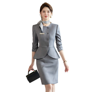 White Women's Suit Set Polyester Satin Anti-Wrinkle Professional Workwear For Office Commute - Product Image 5