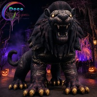 Lion gonflable effrayant pour Halloween, maison hantée, parc à thème, centre commercial, événement, cour, décoration de fête, accessoire