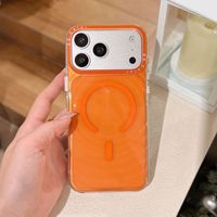 Casing Ponsel Magnetik Girly Clear Ripple untuk iPhone 17 16 Pro Max, Lembut, Anti Benturan, Transparan, Tekstur Gelombang 3D