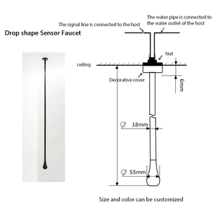 Vòi Cảm Biến Gắn Trần Phòng Tắm, Vòi Rửa Không Cần Chạm Tự Động - Product Image 6