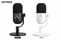 Microphones USB à condensateur professionnels CMTECK XM55 2026 avec réduction du bruit, micro cardioïde de bureau pour jeux et enregistrement