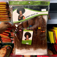 Perruque en fibres synthétiques douces, extensions de cheveux tressés africains, tissage de cheveux Marley 5X, perruque bouclée afro kinky