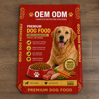 Sac tissé en PP laminé BOPP imprimé sur mesure, directement de l'usine, 10 kg 25 kg pour aliments pour chiens, animaux de compagnie et aliments pour animaux