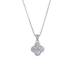 Dinle S925 Sterling Silver Four Leaf Clover Moissanite <b>Necklace</b> <b>D</b> Color High Quality Pendant Daily Wear Jewelry - Product Image 4