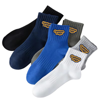 Chaussettes mi-mollet pour homme de haute qualité, respirantes, absorbant la transpiration, tricotées, décontractées