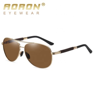 แว่นกันแดดทรงนักบิน Aoron รุ่น A666 ดีไซน์ใหม่ เลนส์โพลาไรซ์ UV400 กรอบโลหะ ดับเบิ้ลบริดจ์ แฟชั่นเปลี่ยนสี สำหรับผู้ชาย - Product Image 4