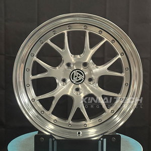 Jantes forgées deux pièces BJXL 19 20 <span class=keywords><strong>21</strong></span> pouces argentées à <span class=keywords><strong>10</strong></span> branches, design mesh fendu, à déport profond pour BMW M3 M4 M5 Mercedes C63 E63 - Product Image 3