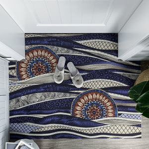 Alfombra de Entrada Geométrica de Estilo Nórdico, Rectangular, de Fibra de Polipropileno, Antideslizante, para Uso Doméstico, Patrón 1, Patrón 2, Patrón 3, Patrón 4 - Product Image 4