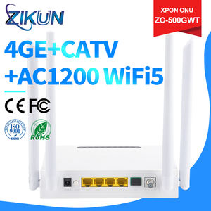 Modem Wifi FTTH à vente chaude, double bande Xpon ZC-500GWT 4GE+AC1200 Wifi 5+CATV+WDM+AGC, prix de gros - Product Image 2