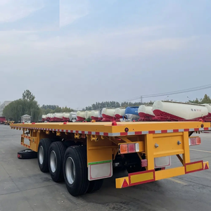 Semirremolque de Plataforma CIMC Usado en China, de 3 Ejes, para Transporte de Contenedores de 20 y 40 Pies, Carga de 60T, Chasis Multipropósito - Product Image 4