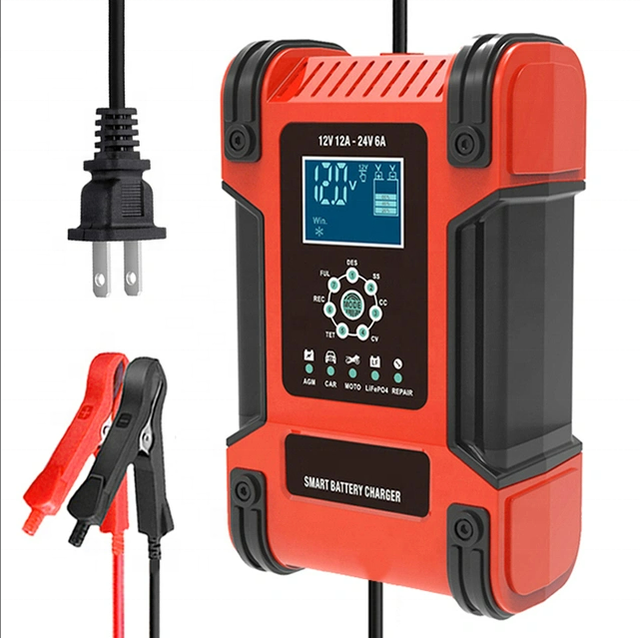 Universal 6/12v Automatic Car Battery Intelligent Charger Maintainer for Car Motorcycle