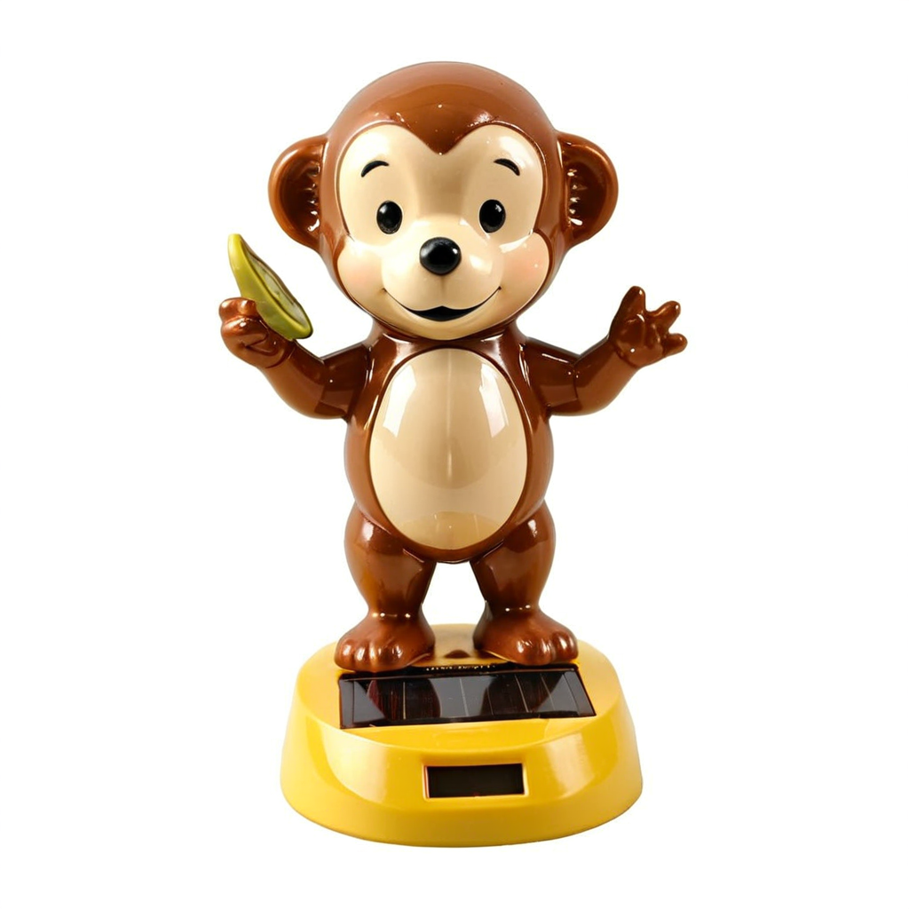 thumbnail image 2 of Bobblehead Dashboard Decor Solar Dancing Monkey Toy - For Car & Office Desk Solar Powered Desk Toy 2 of 12