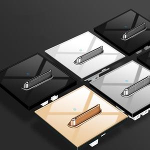 EU phong cách trắng phổ Tempered tường reset1gang chuyển đổi ánh sáng, phổ 2 cách Ổ Cắm Điện, Ổ Cắm và thiết bị chuyển mạch điện - Product Image 4