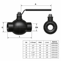 Pasokan Grosir Langsung Pabrik Katup Bola PN40 Berulir Ujung Betina NPT Dilas Penuh Untuk Pipa Gas Air Bertekanan Tinggi