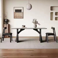 Table à manger réglable DT-012 moderne avec plateau en pierre pour la maison, appartement de luxe, salle à manger, salon