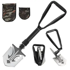 Factory Outdoor Triangle Handle Shovel sappers shovel large garden folding shovel camping supplies spade garden tools