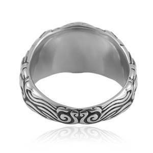 Trident <b>Ring</b> Men's Stainless Steel Punk Style Geometric Design Silver Color Gift Jewelry 24035 - Product Image 2