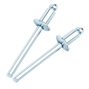 100 rivets aveugles à tête ronde en fer, norme nationale M2-M6, type ouvert, zingués bleus, anti-corrosion, pour machines OEM - Product Image 3