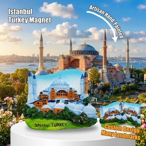 Magnete per Frigorifero Personalizzato in Resina 3D della Cappella di Santa Sofia di <span class=keywords><strong>Istanbul</strong></span>, Souvenir Turistico, Regalo, Vendita all'Ingrosso OEM - Product Image 3