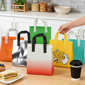 กระเป๋าเก็บความร้อนสำหรับอาหารแบบหนาพิเศษ ผลิตจากผ้าไม่ถักทอเคลือบฟอยล์อะลูมิเนียม รับผลิตตามสั่งพร้อมโลโก้และขนาดตามต้องการ - Product Image 1