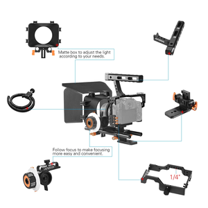 Kit de cage vidéo C500 pour caméra et caméscope, système de réalisation de films pour GH4, Sony A7S/A7/A7R/<span class=keywords><strong>A7RII</strong></span>/A7SII/A7IV ILDC - Product Image 5