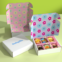 Boîte d'emballage alimentaire avec séparateurs tarte tranche sanitaire Dessert nourriture à emporter boîte Cookie beignet Snack traiter papier boîte d'emballage