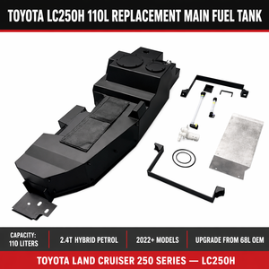 Nouveau réservoir de carburant principal de 110 L et réservoir auxiliaire de 45 L pour <span class=keywords><strong>Land</strong></span> <span class=keywords><strong>Cruiser</strong></span> <span class=keywords><strong>Prado</strong></span> 250 2.4T Hybride <span class=keywords><strong>2022</strong></span>+ Longue portée 4x4 Tout-terrain Overland SUV - Product Image 1