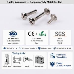 Vis Chicago <span class=keywords><strong>à</strong></span> tête hexagonale plate mâle-femelle Nylok en <span class=keywords><strong>acier</strong></span> au carbone M3 M4 M5 M6 M8 - Product Image 4