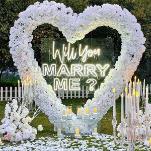 M31 <span class=keywords><strong>fiori</strong></span> artificiali arco di nozze sfondo arco palcoscenico proposta decorazione fiore Stand <span class=keywords><strong>rosa</strong></span> a forma di cuore ad arco fiore Stand - Product Image 4