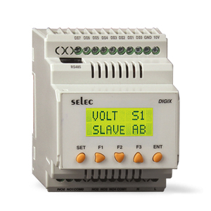 PLC programmable compact Selec 10DI 8RO 2AI 24VDC avec écran LCD 2x8 et 5 touches de commande dédiées - Product Image 1