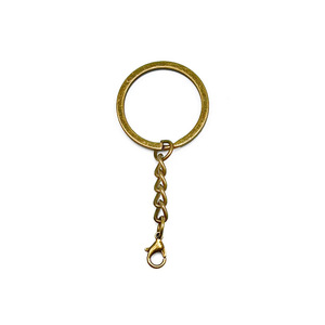 Llavero de metal chapado en oro, circular, accesorio DIY para manualidades - Product Image 2