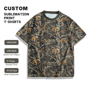 T-shirts personnalisés par sublimation, créez votre <span class=keywords><strong>propre</strong></span> t-shirt pour homme en polyester 100% tricoté, 220 grammes, impression numérique intégrale sublimée - Product Image 1