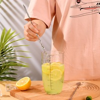Cuillère à cocktail longue en acier inoxydable bon marché, fabrication directe d'usine, avec polissage miroir pour le mélange et le service lors des fêtes