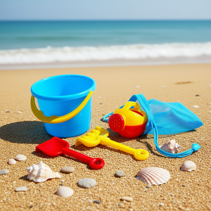 ถังทราย 136 สำหรับเด็กเล่นชายหาดกลางแจ้งในถุงตาข่าย - Product Image 2