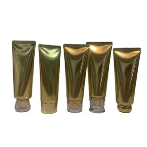 50ml 100ml Empty Oval Flat PE White Silver <b>Plastic</b> Squeeze Soft <b>Tube</b> Cosmetic Packaging Screen Printing for Skin Care Facial - Product Image 1