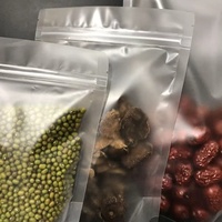 Sachet refermable personnalisé en PE transparent givré, résistant à l'humidité et au congélateur, pour aliments pour animaux et céréales