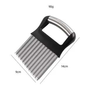Crinkle Cutter Stainless Steel Potato Chips Slicer Wave Crinkle Cutting Chopping Tools