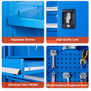 Armoire à outils industrielle en acier verrouillable de 72 pouces avec support OEM/ODM, robuste, haute capacité de charge, finition thermolaquée - Product Image 3