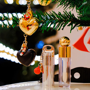 6ml Nouveau Design Transparent Lipgloss Conteneurs Baguette Transparente Avec Grande Biche Pied Lèvres Tube D'huile Or Couvercle Emballage Cosmétique en Stock - Product Image 5