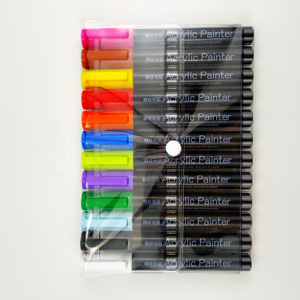 Marqueur de peinture acrylique, 20 stylos de couleur métallique, à base d'eau, pour roches, toile, verre, poterie et plastique - Product Image 3