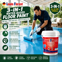 Peinture pour sols à base d'eau 3 en 1, haute brillance, auto-apprêtante, revêtement polyuréthane, application directe sur béton pour garage et atelier