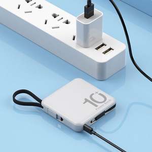 Mini banco de energía de 10000mAh, Cargador rápido, batería <span class=keywords><strong>externa</strong></span> recargable portátil, Cable incorporado <span class=keywords><strong>para</strong></span> <span class=keywords><strong>iPhone</strong></span> 14 <span class=keywords><strong>13</strong></span> 12 - Product Image 6