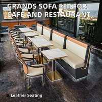 Grands meubles modernes pour hôtel et restaurant, canapé en cuir rembourré, table à manger, ensemble de chaises, mobilier commercial, respectueux de l'environnement