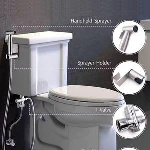 Rociador de bidé portátil para inodoro y cabezal de ducha para grifo de baño, diseño moderno, fácil instalación, hecho de plástico para uso en apartamentos y hoteles - Product Image 3
