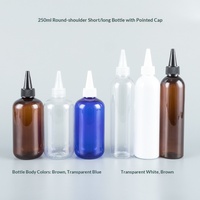 Bouteilles en PET vides de 250 ml à épaule ronde avec bouchon à bec pointu pour emballage cosmétique de sérums, lotions et hydrolats – Vente en gros