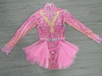 Justaucorps de pole dance à manches longues et volants Monos, combinaison courte pour femme, performance scénique, body en strass