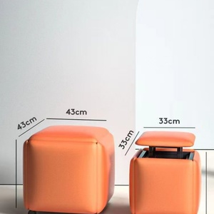 Taburete Bajo Multifuncional Cinco en Uno de Estilo Nórdico Moderno, Portátil, Cuadrado, para Cambiar Zapatos, Mesa de Centro para el Hogar, Salas de Estar, Hoteles y Escuelas - Product Image 5
