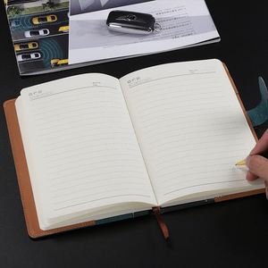 Carnet A5 vintage en cuir PU, bloc-notes personnalisé, planificateur budgétaire, reliure cousue à l'or, couverture rigide, 100 feuilles - Product Image 4